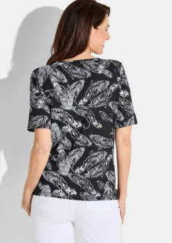 T-shirt agrémenté d’ornements floraux