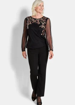 T-shirt avec broderie pailletée