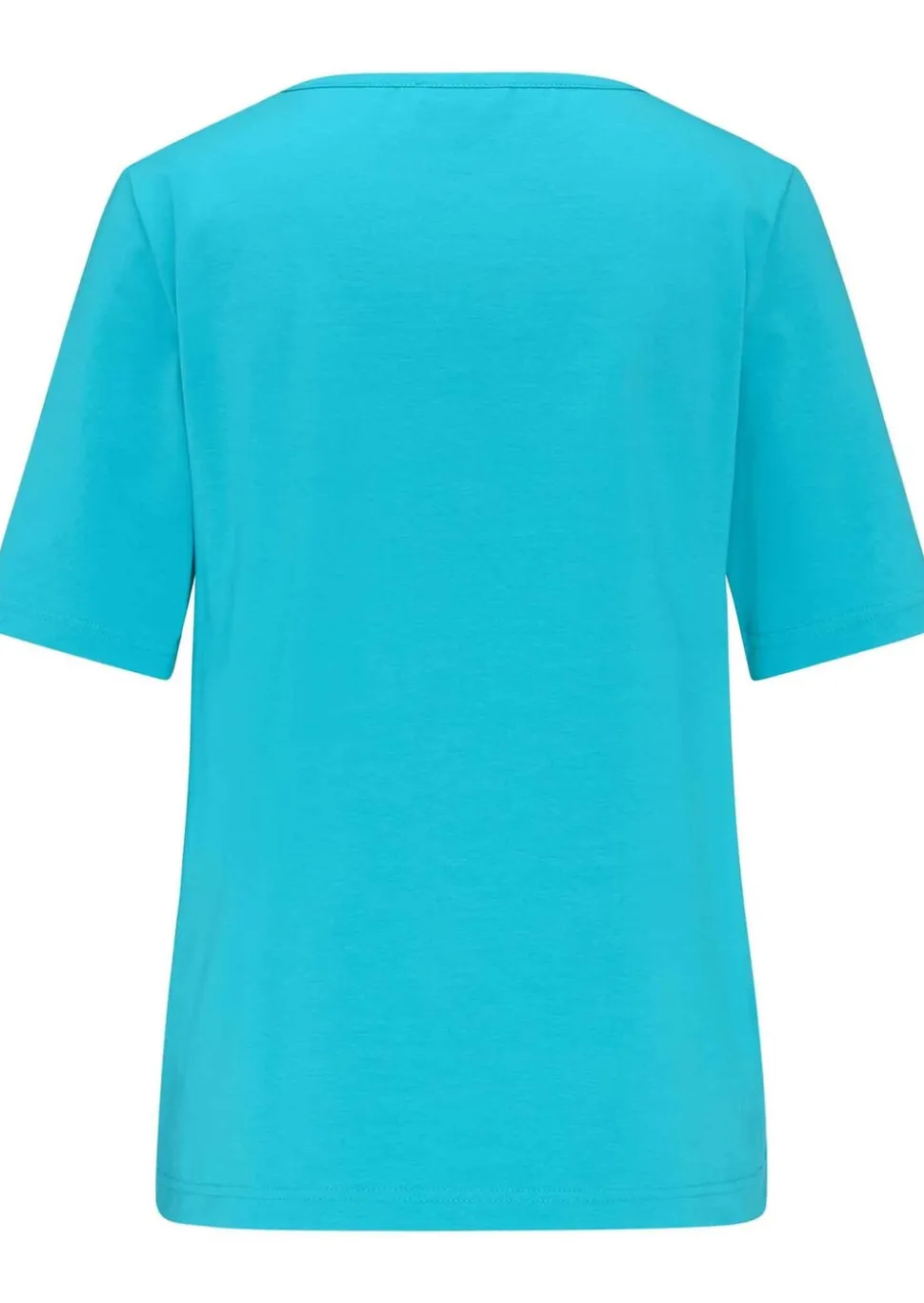 T-shirt avec charmante encolure et pierres décoratives