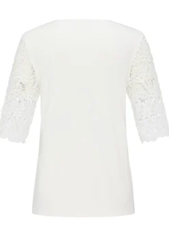 T-shirt avec dentelle du plus bel effet