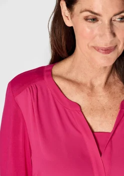 T-shirt avec empiècement en mousseline