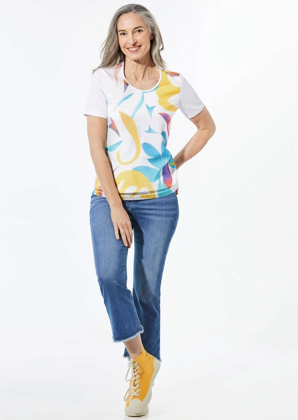 T-shirt avec encolure arrondie
