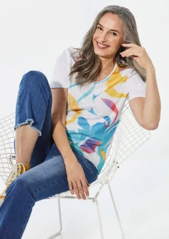 T-shirt avec encolure arrondie