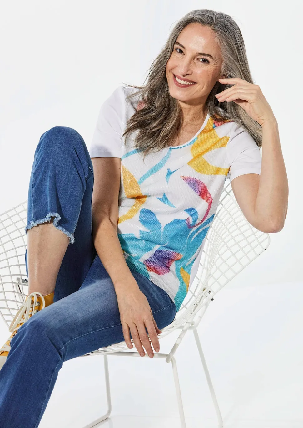 T-shirt avec encolure arrondie
