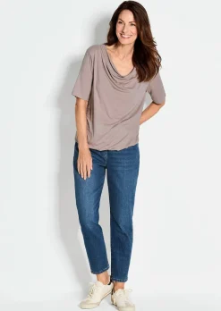 T-shirt avec encolure bénitier
