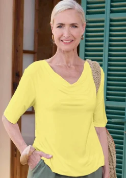 T-shirt avec encolure bénitier
