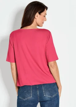 T-shirt avec encolure bénitier