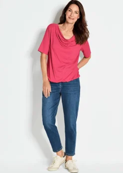 T-shirt avec encolure bénitier