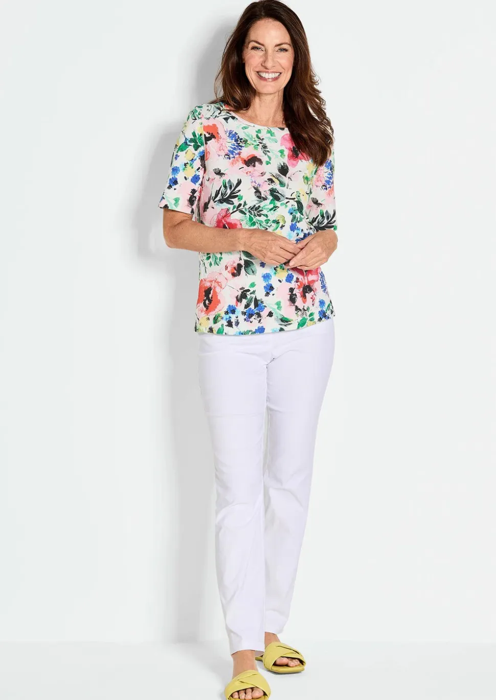 T-shirt avec imprimé floral intégral