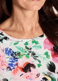 T-shirt avec imprimé floral intégral