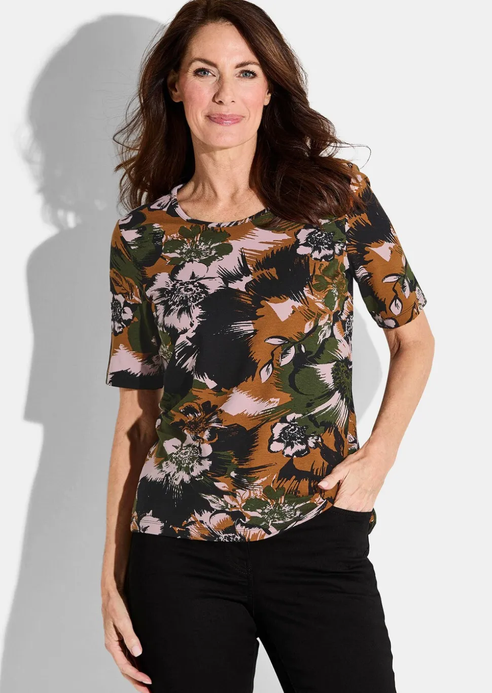 T-shirt avec imprimé floral séduisant