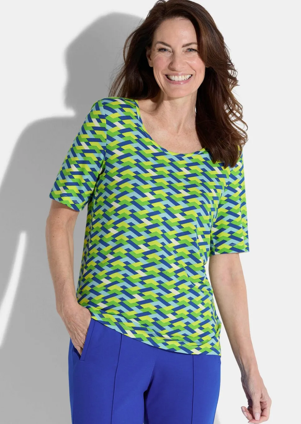 T-shirt avec imprimé géométrique