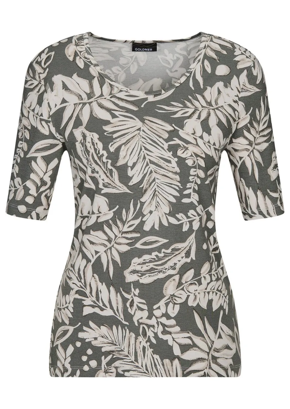 T-shirt avec motif de feuilles