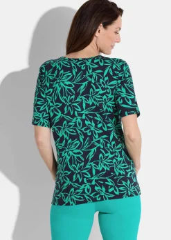 T-shirt avec motif floral aux coloris intenses