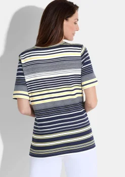 T-shirt avec motif à rayures marin