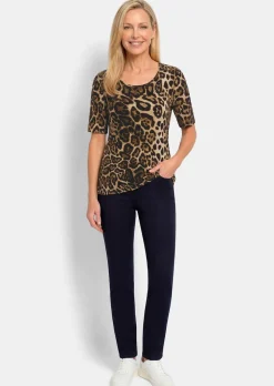 T-shirt avec un élégant imprimé léopard