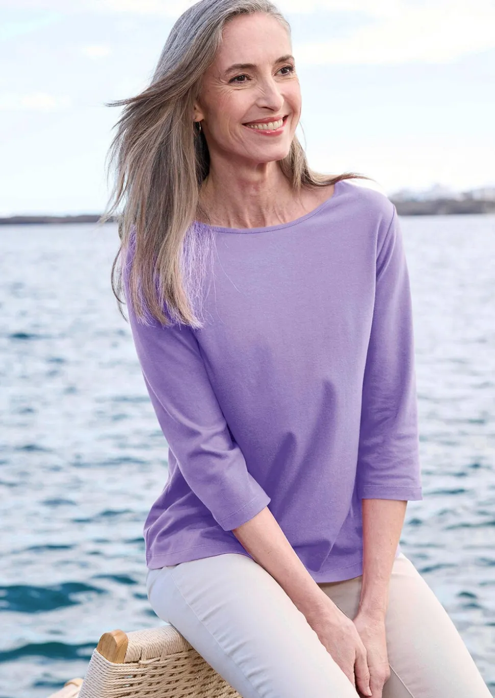 T-shirt basique en jersey interlock