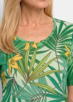 T-shirt bien-être avec motif tropical