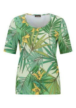 T-shirt bien-être avec motif tropical