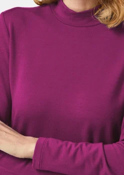 T-shirt à col droit à manches longues