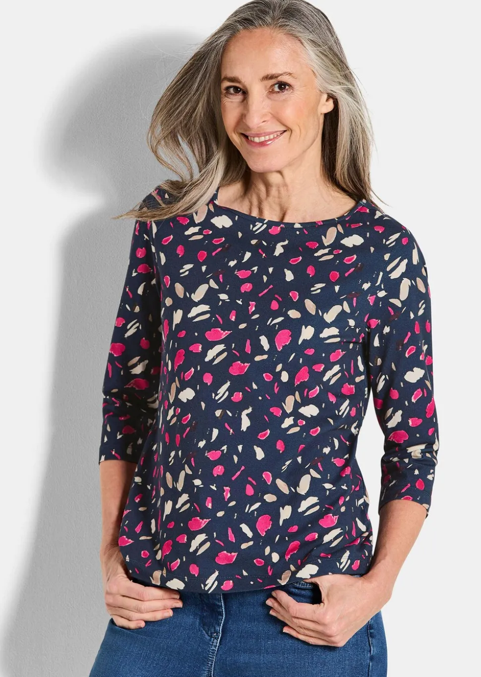 T-shirt confortable en jersey avec teneur en coton