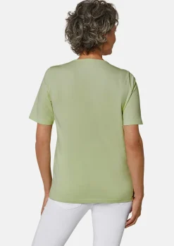 T-shirt à encolure arrondie en crochet