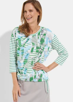 T-shirt en coton avec lien de serrage à la base