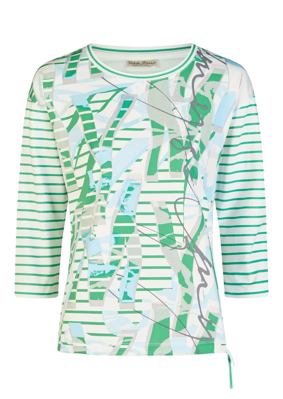 T-shirt en coton avec lien de serrage à la base
