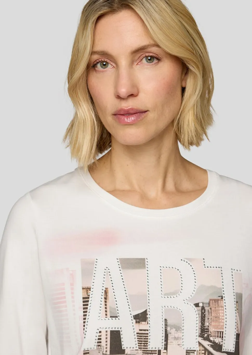 T-shirt en coton avec motif sur le devant