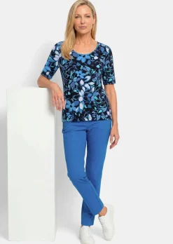 T-shirt en coton avec un motif floral très coloré