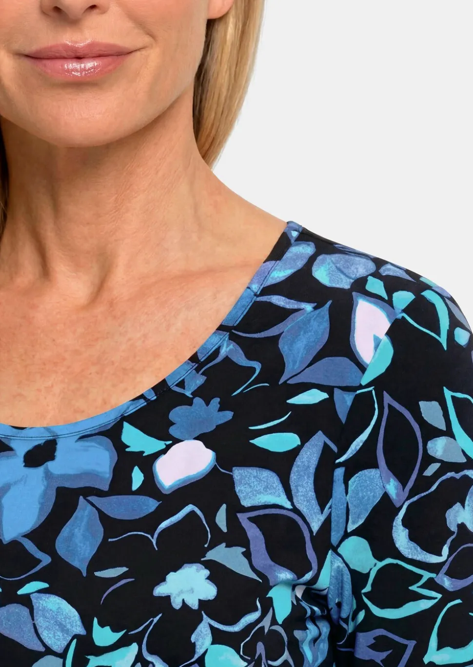 T-shirt en coton avec un motif floral très coloré