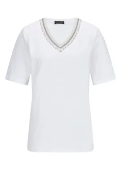 T-shirt en coton joliment rebrodé
