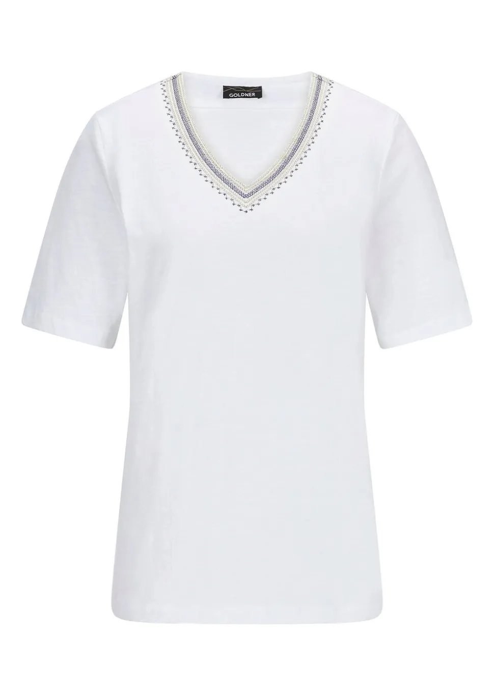 T-shirt en coton joliment rebrodé