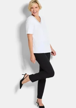 T-shirt en coton joliment rebrodé