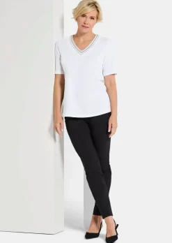T-shirt en coton joliment rebrodé