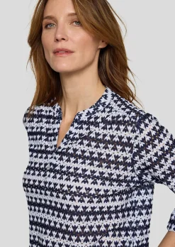 T-shirt en dentelle, look marin