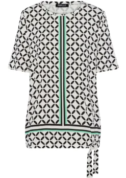 T-shirt en jersey avec base élastique et nœud décoratif
