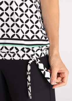 T-shirt en jersey avec base élastique et nœud décoratif