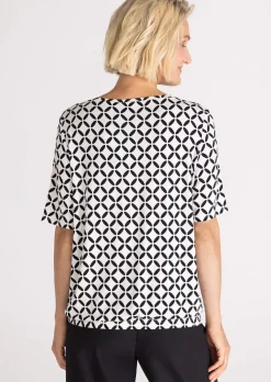 T-shirt en jersey avec base élastique et nœud décoratif