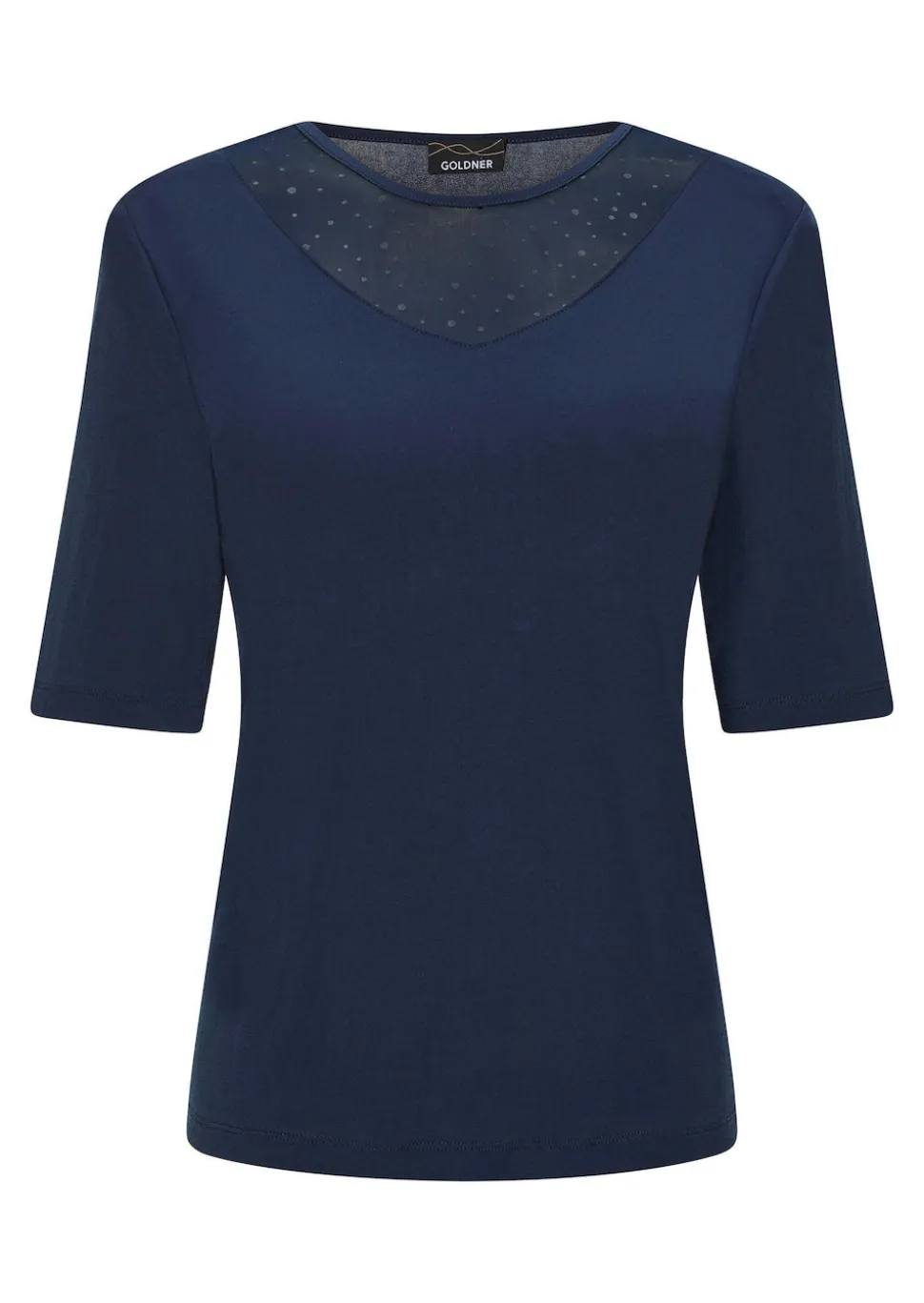 T-shirt en jersey avec empiècement en tissu filet