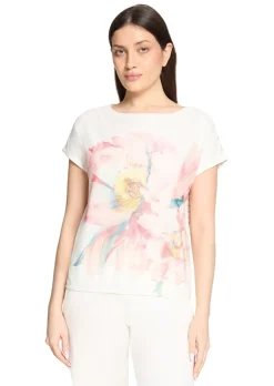T-shirt en jersey avec empiècement en tissu filet