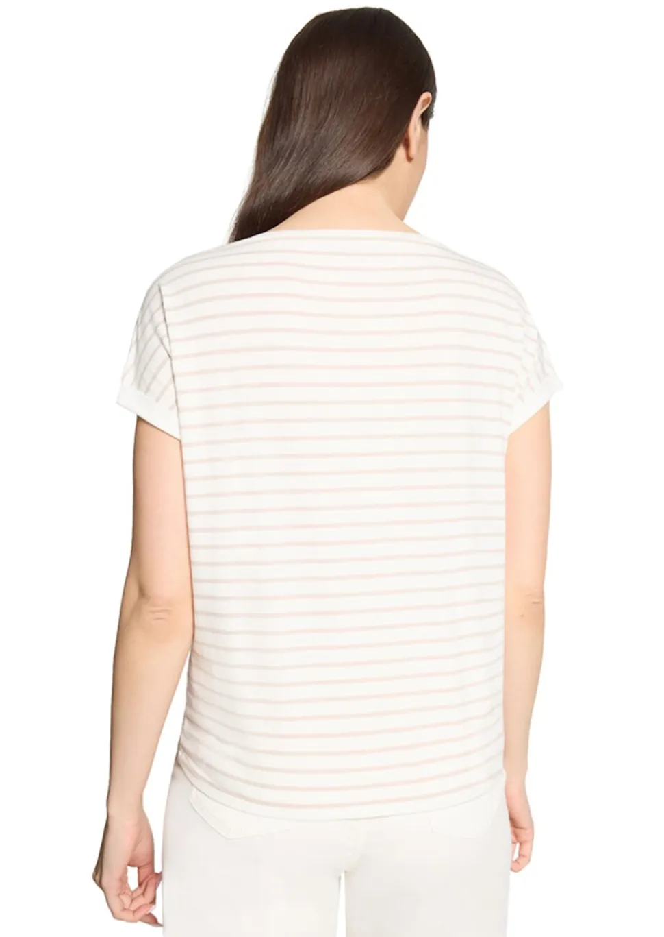 T-shirt en jersey avec empiècement en tissu filet
