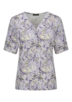 T-shirt en jersey avec encolure zippée