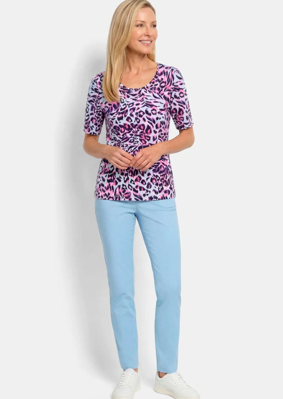 T-shirt en jersey avec imprimé animalier