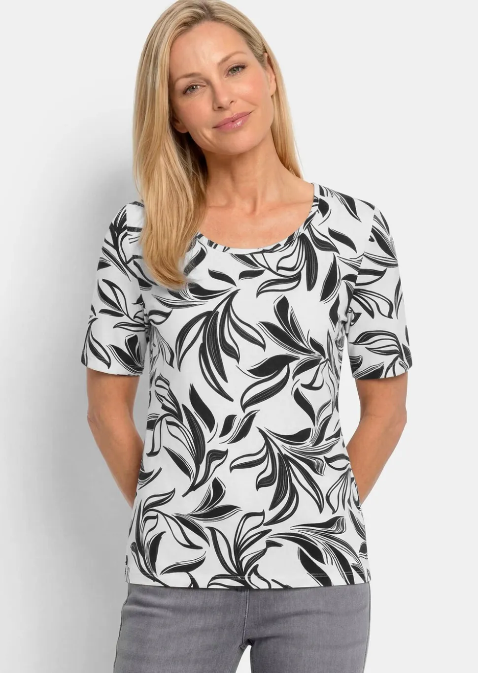 T-shirt en jersey avec imprimé floral tendance