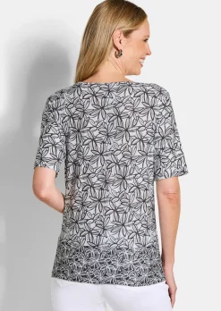 T-shirt en jersey avec imprimé floral