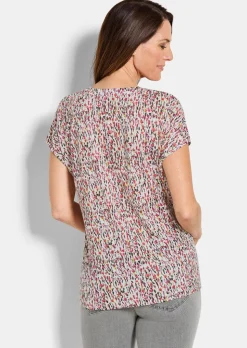 T-shirt en jersey avec imprimé mille-fleurs