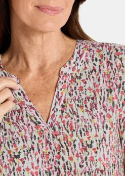 T-shirt en jersey avec imprimé mille-fleurs