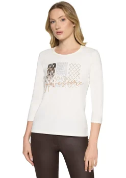 T-shirt en jersey avec imprimé scintillant, devant