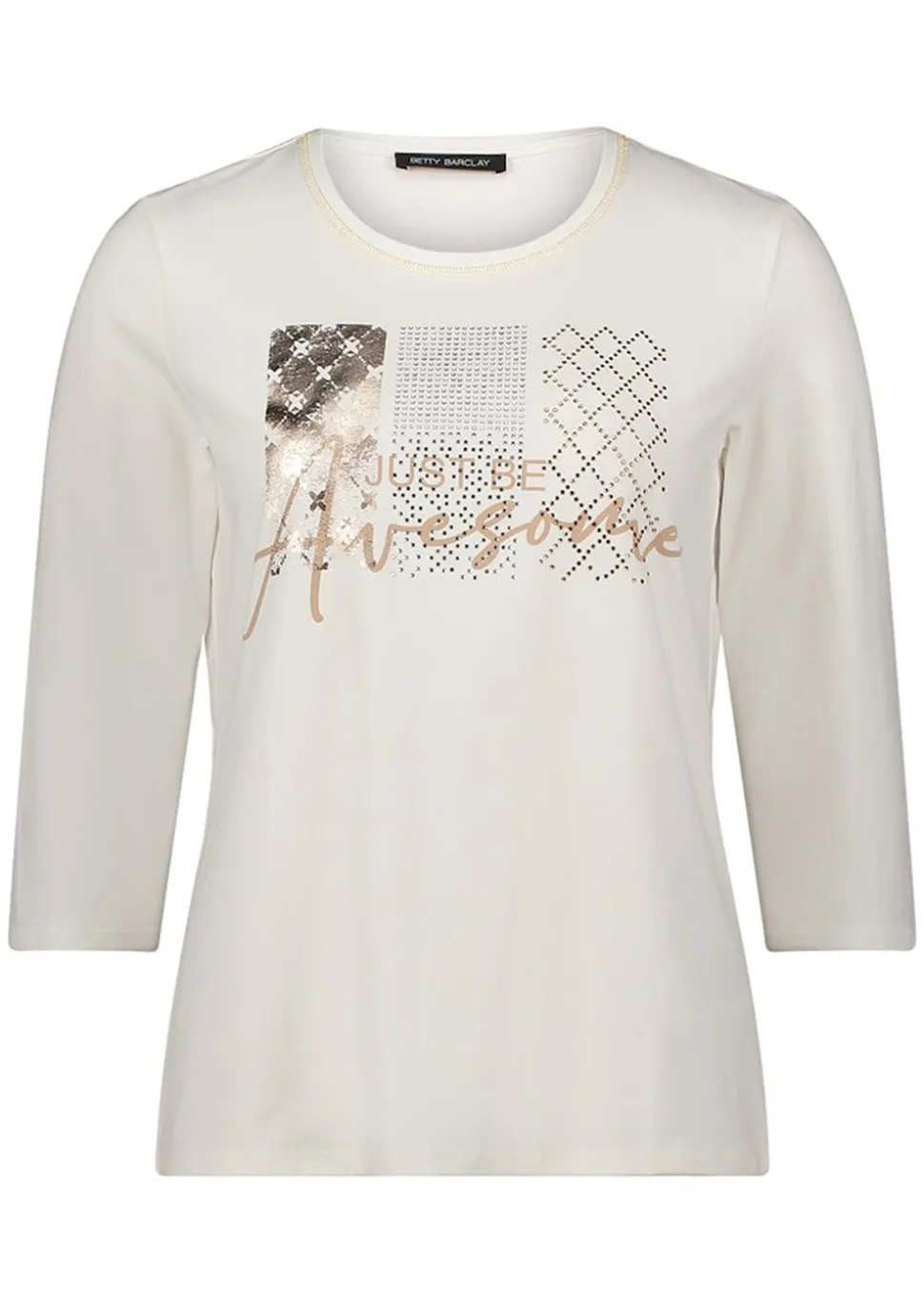 T-shirt en jersey avec imprimé scintillant, devant